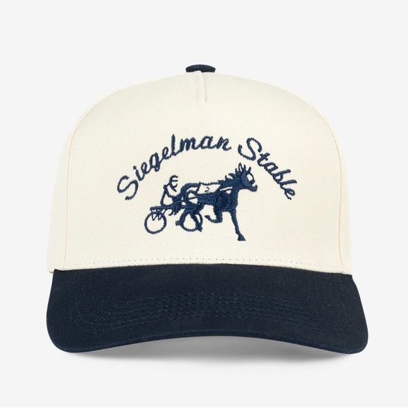 SIEGELMAN STABLE CREAM/NAVY TWO TONE HAT - Picture 1 of 3